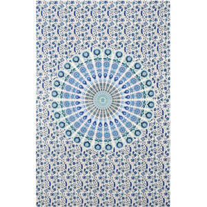 Blue-White Plume Tapestry by Zest For Life